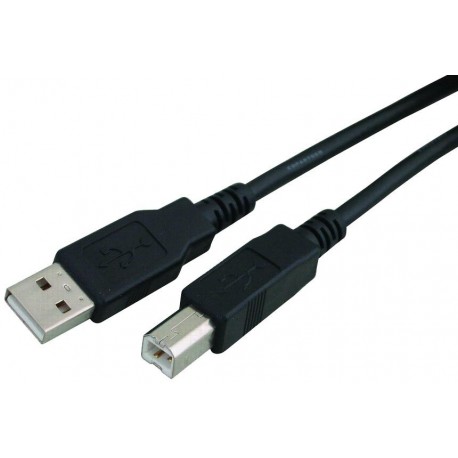 USB kabel 1,8 meter A-B 2.0 zwart