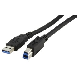 USB kabel 1,8 meter A-B 3.0 zwart
